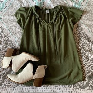 Olive Green Blouse